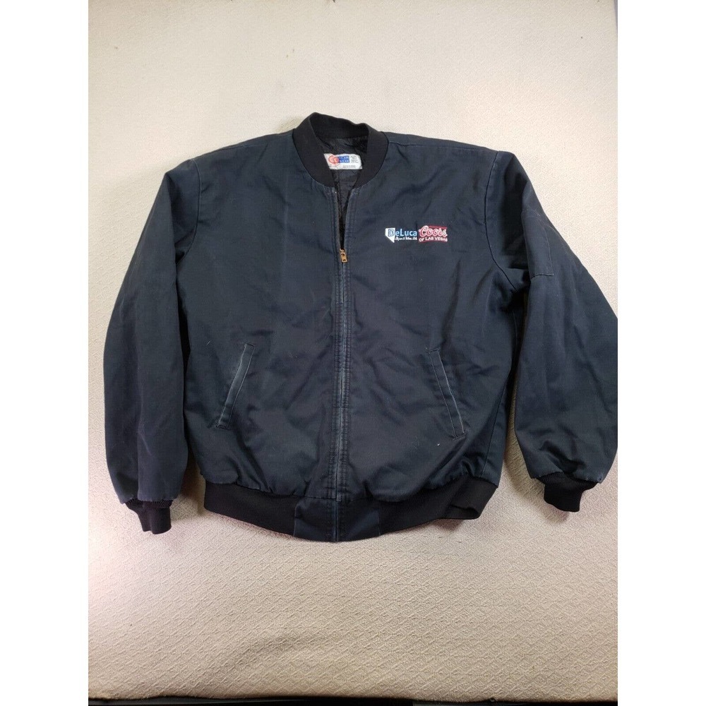 G & K Services Jacket Mens Large Black Long Sleeve Full Zip Graphic Deluca Coors
